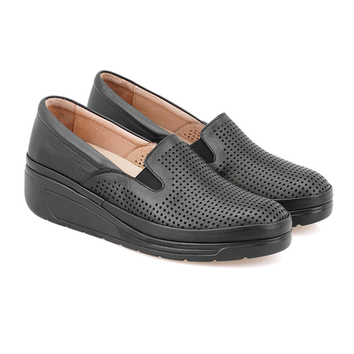 Avery Siyah Kadın Günlük Deri Ayakkabı