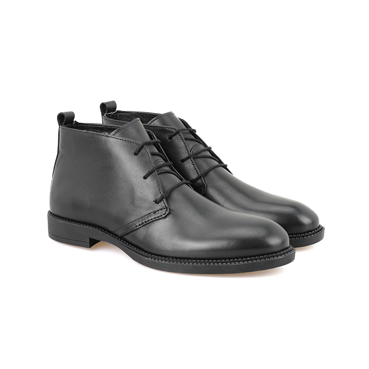 Marc Siyah Erkek Bağcıklı Deri Bot