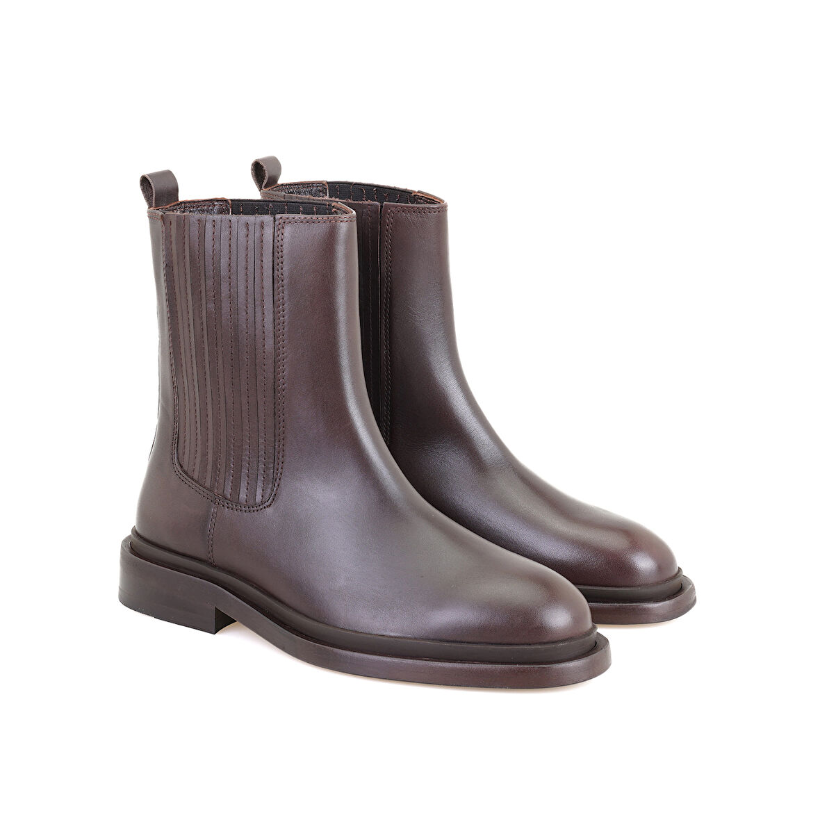 Luana Kahve Kadın Deri Bot