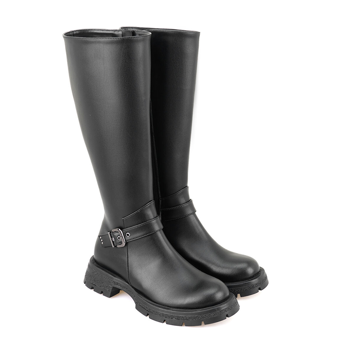 Kadın Siyah Fermuarlı Çizme