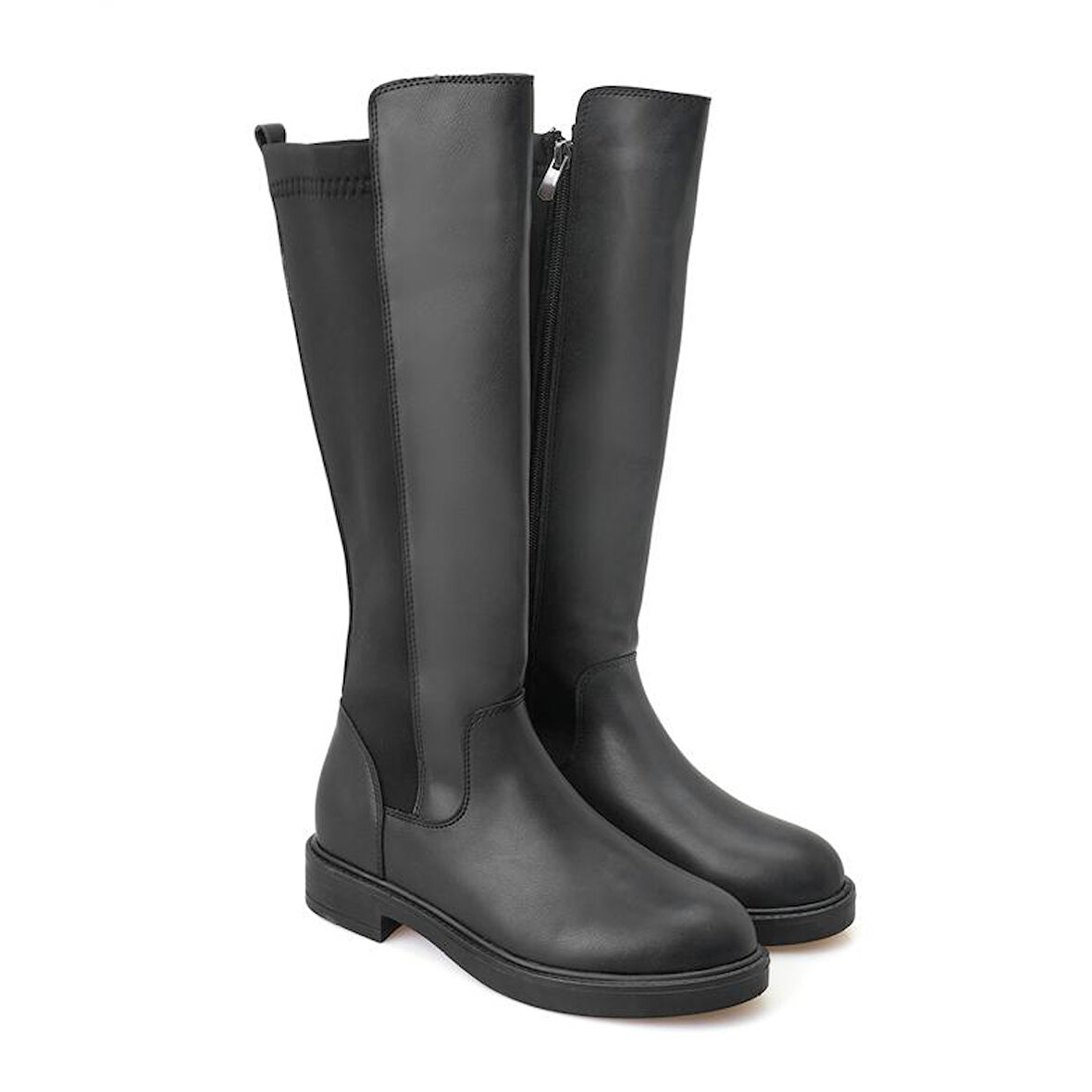 Zac Siyah Kadın Fermuarlı Çizme