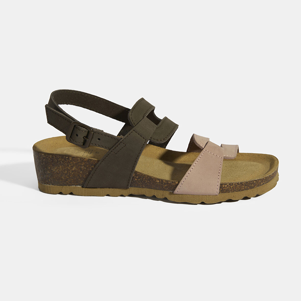 Kahve Kadın Toka Detaylı Slingback Sandalet
