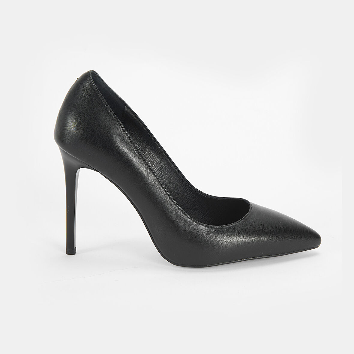 Louran Siyah Kadın Deri Stiletto