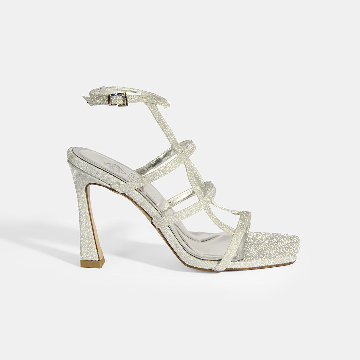 Zorion Gümüş Kadın Toka Detaylı Topuklu Abiye Ayakkabı