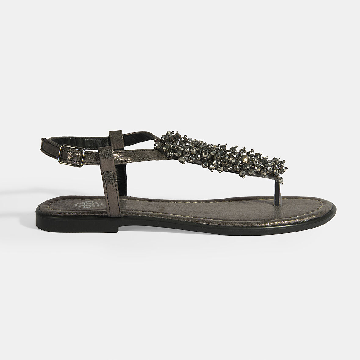 Kadın Gümüş Slingback Parmak Arası Sandalet
