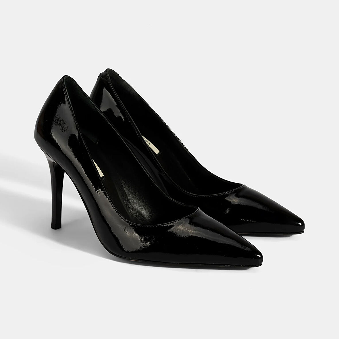 Kadın Siyah Deri Stiletto