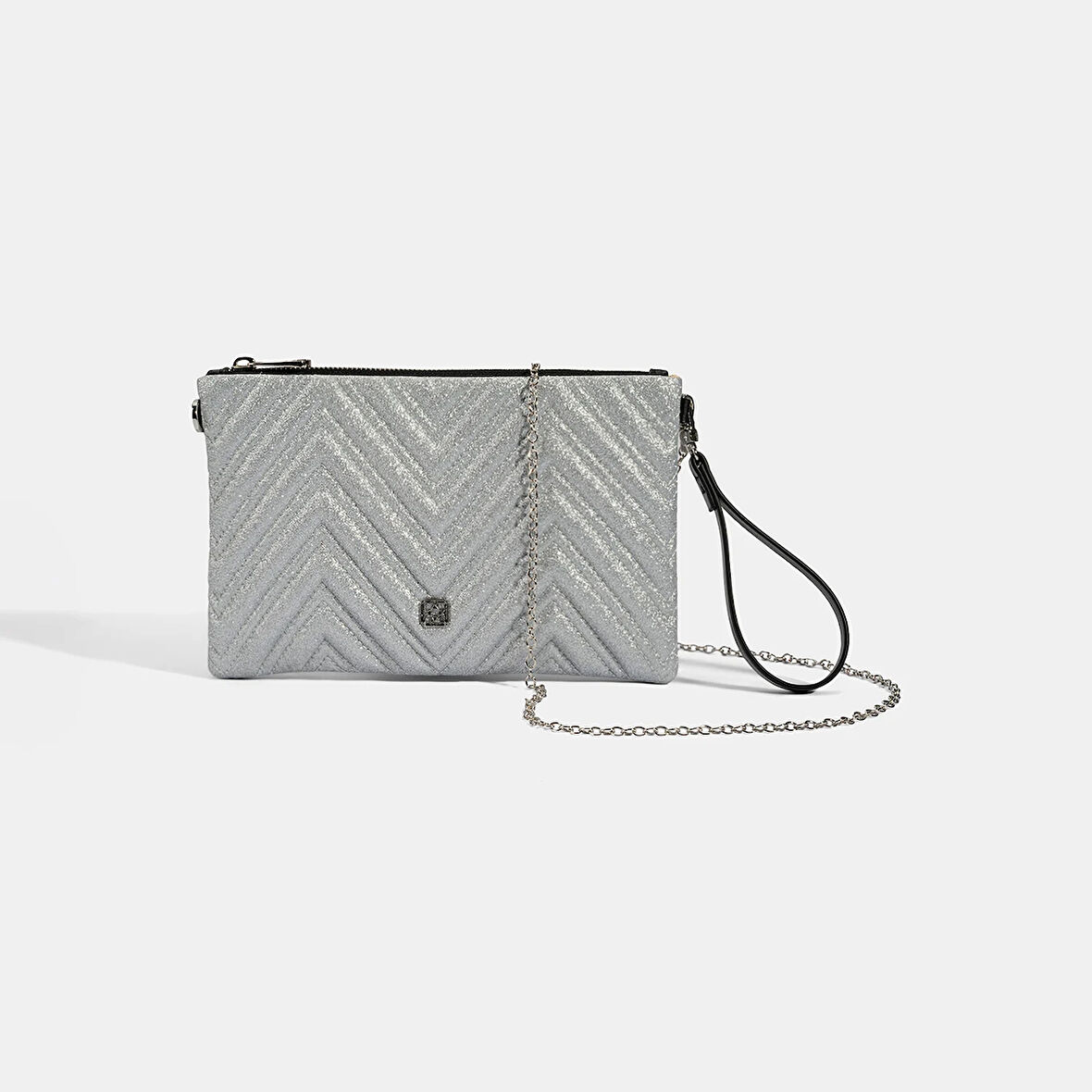 Kadın Gümüş Omuz Askılı Portföy Çanta