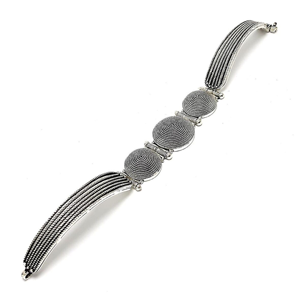 Yöresel Hasır İşleme  Telkari Kadın Gümüş Bileklik