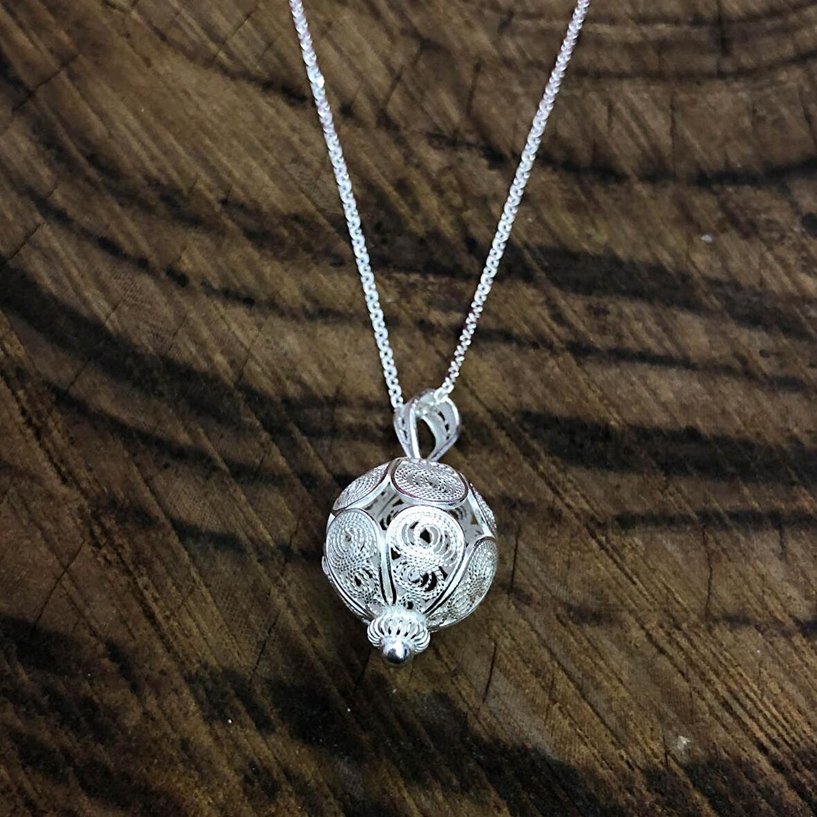 Şık Model Telkari Kadın Gümüş Kolye