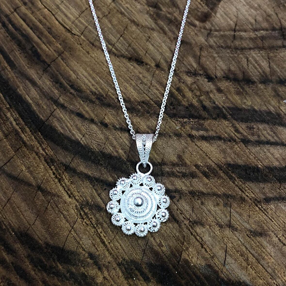 Bereket Model Telkari Kadın Gümüş Kolye