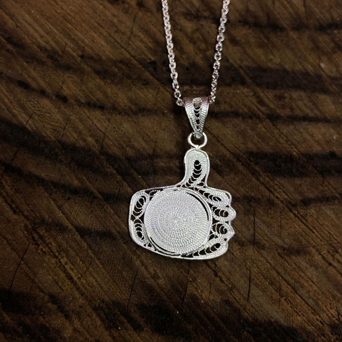 Şık Model Telkari Kadın Gümüş Kolye