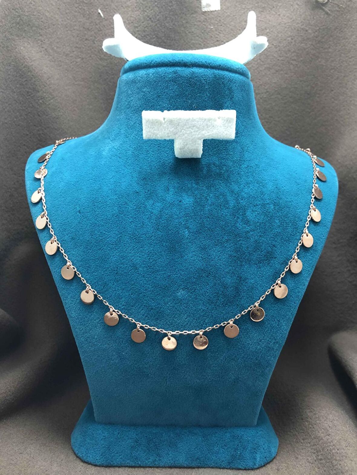 Pullu Trend Model Rose Kaplama 925 Ayar Gümüş Bayan Kolye