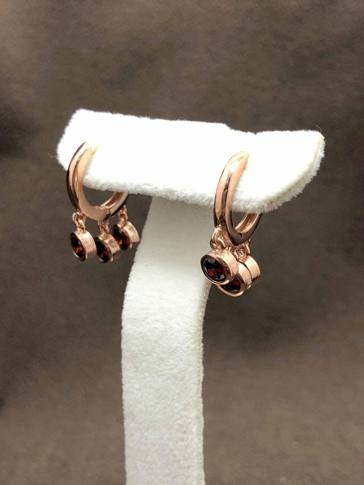 Sıralı Taşlı Şakira Model Gümüş Kadın Küpe