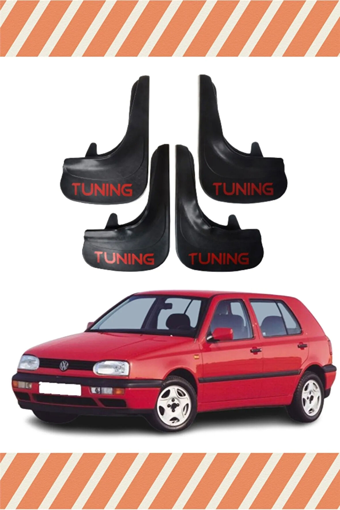 Volkswagen Gol 3 tüm kasalar Tuning yazılı 4’lü tozluk çamurluk paçalık dayanıklı