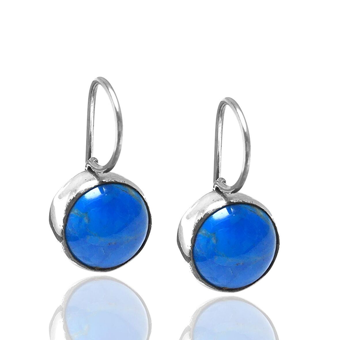 Firuze Taşlı Otantik Kadın Gümüş Küpe