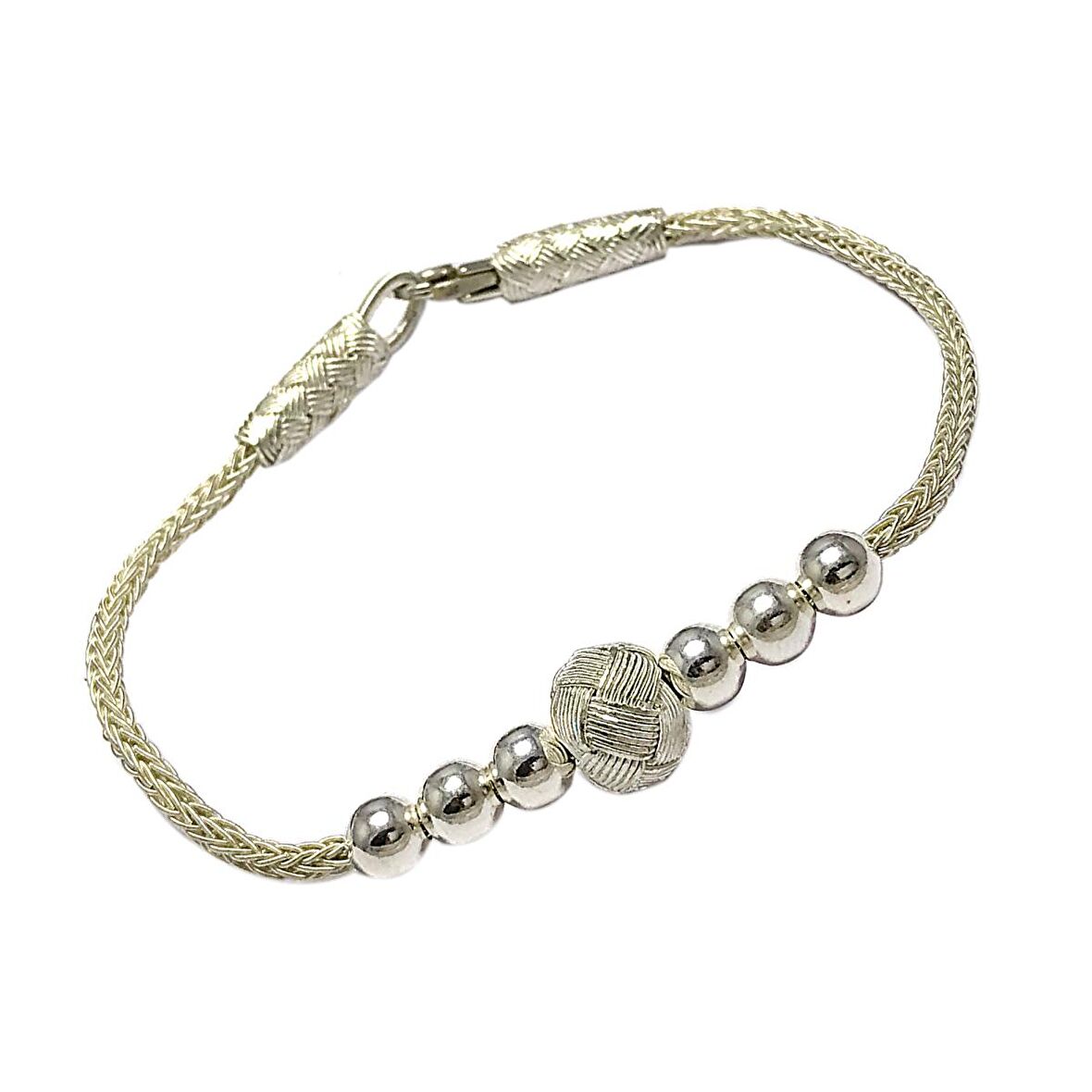 1000 Ayar Kazaziye Gümüş Bileklik (Unisex)