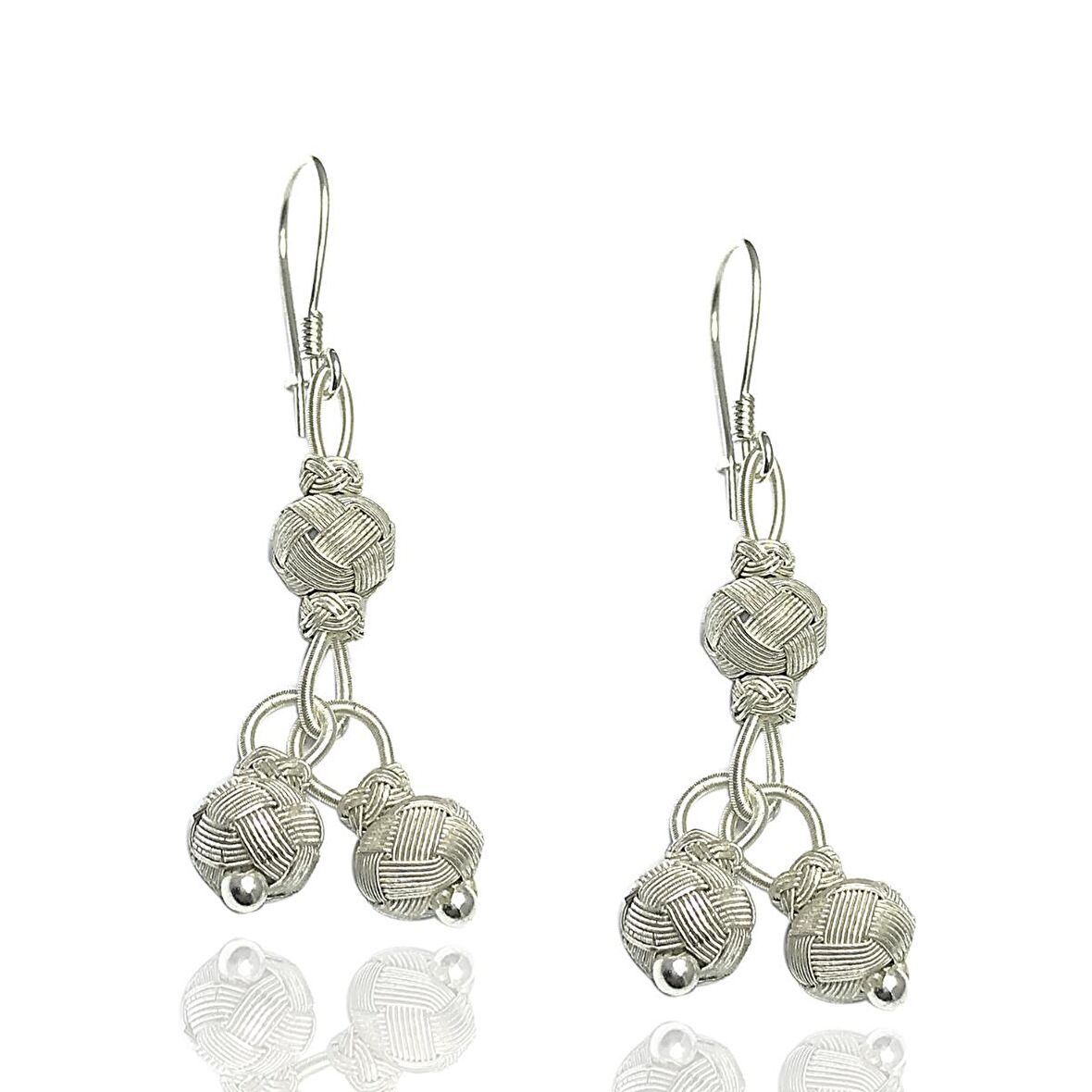 1000 Ayar Kazaziye Kadın Gümüş Küpe