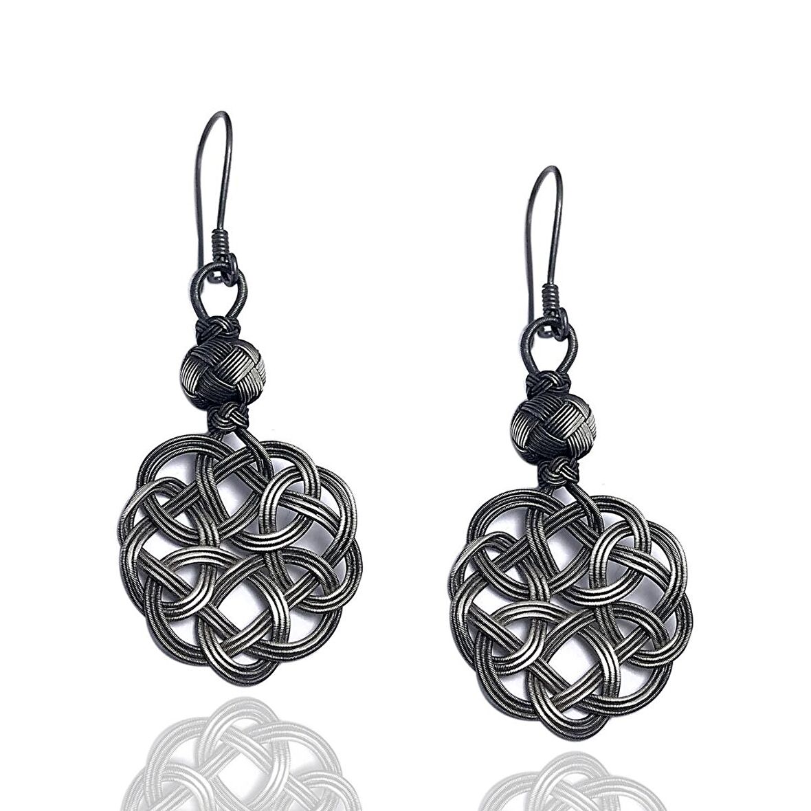 1000 Ayar Kazaziye Kadın Gümüş Küpe