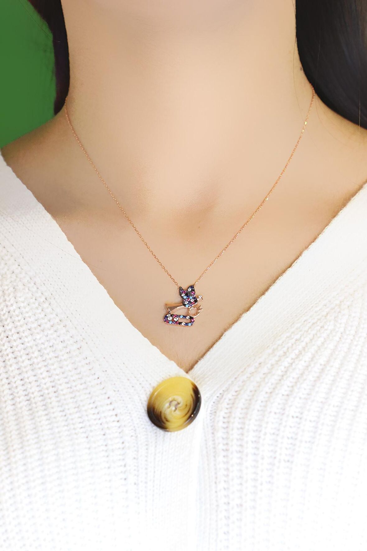 Güvercin Model Hayalet Gümüş Kolye