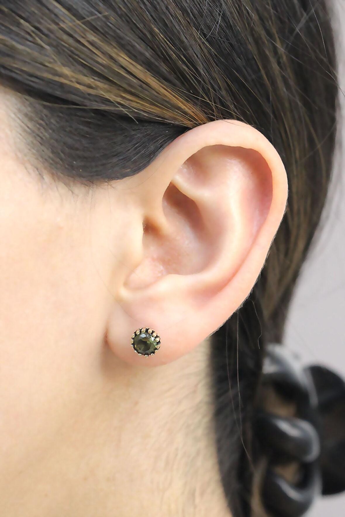 Peridot Taşlı Otantik Kadın Gümüş Küpe