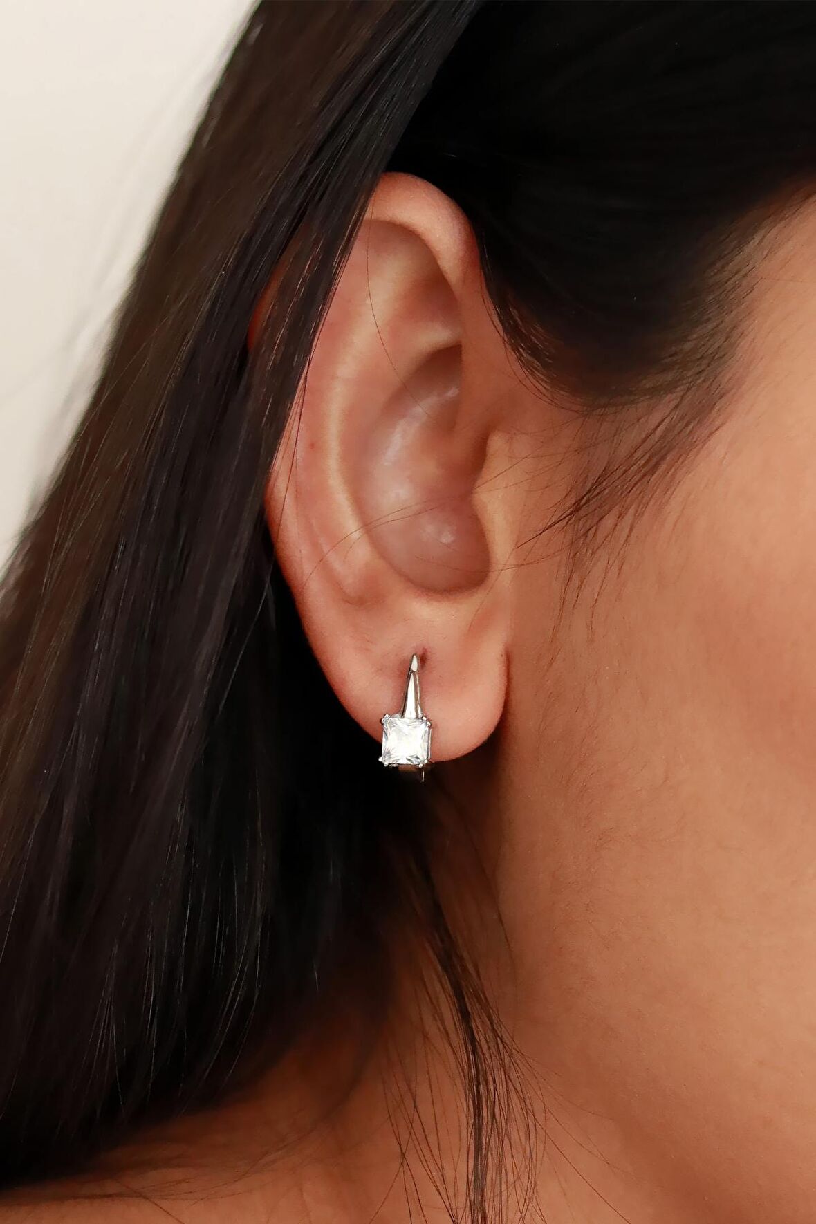 Tektaş Tasarım Zirkon Kadın Gümüş Küpe