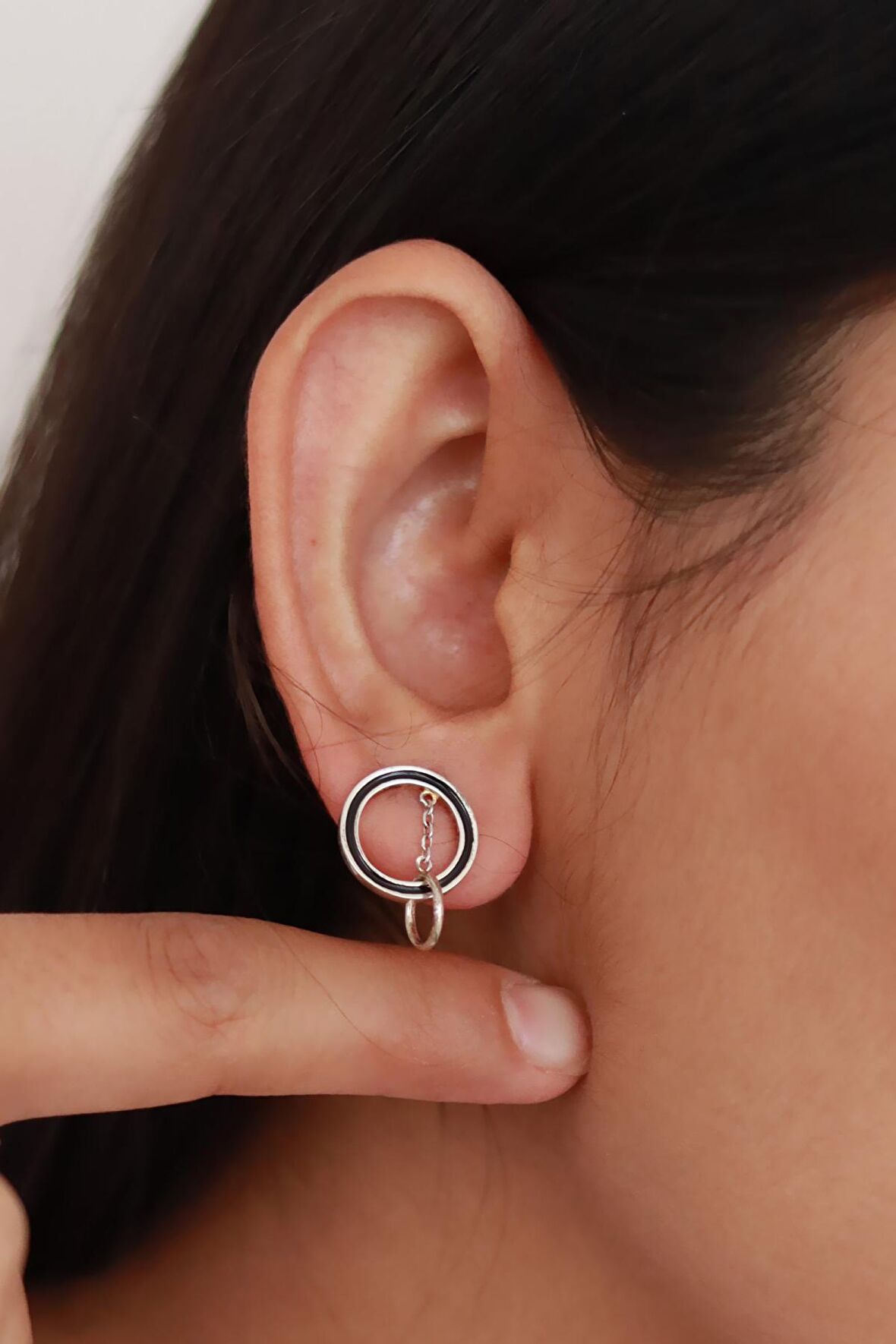 Halka Tasarım Kadın Gümüş Küpe