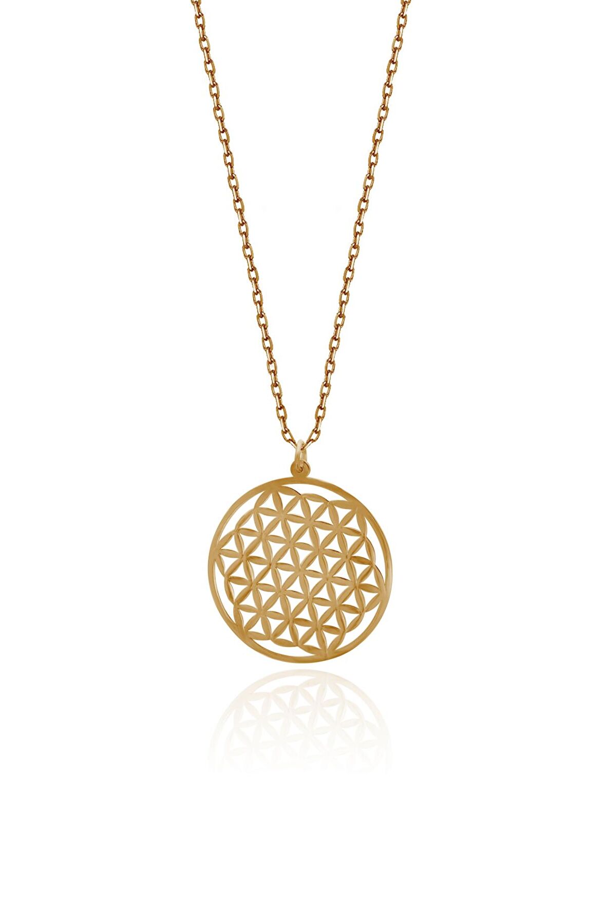 Yaşam Çiçeği Model Rose Kaplama Zarif Gümüş Kolye 201020215