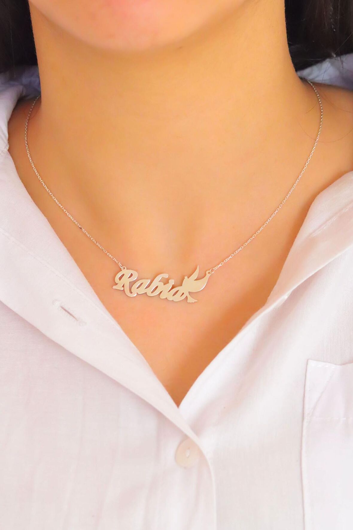 Güvercin Model İsimli Gümüş Kadın Kolye 201020384