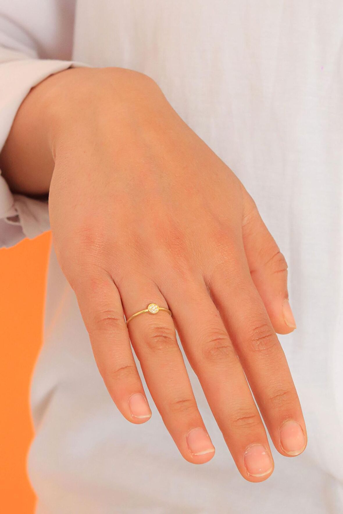 Oval Model Zirkon İnce Kadın Gümüş Yüzük 201020537