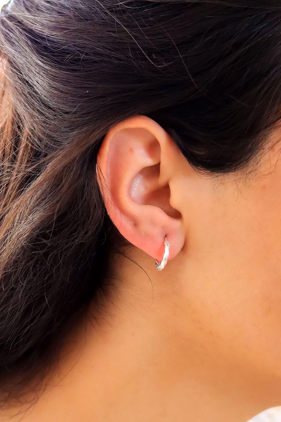 Dorika Model Halka Gümüş Küpe 14-mm 201020852