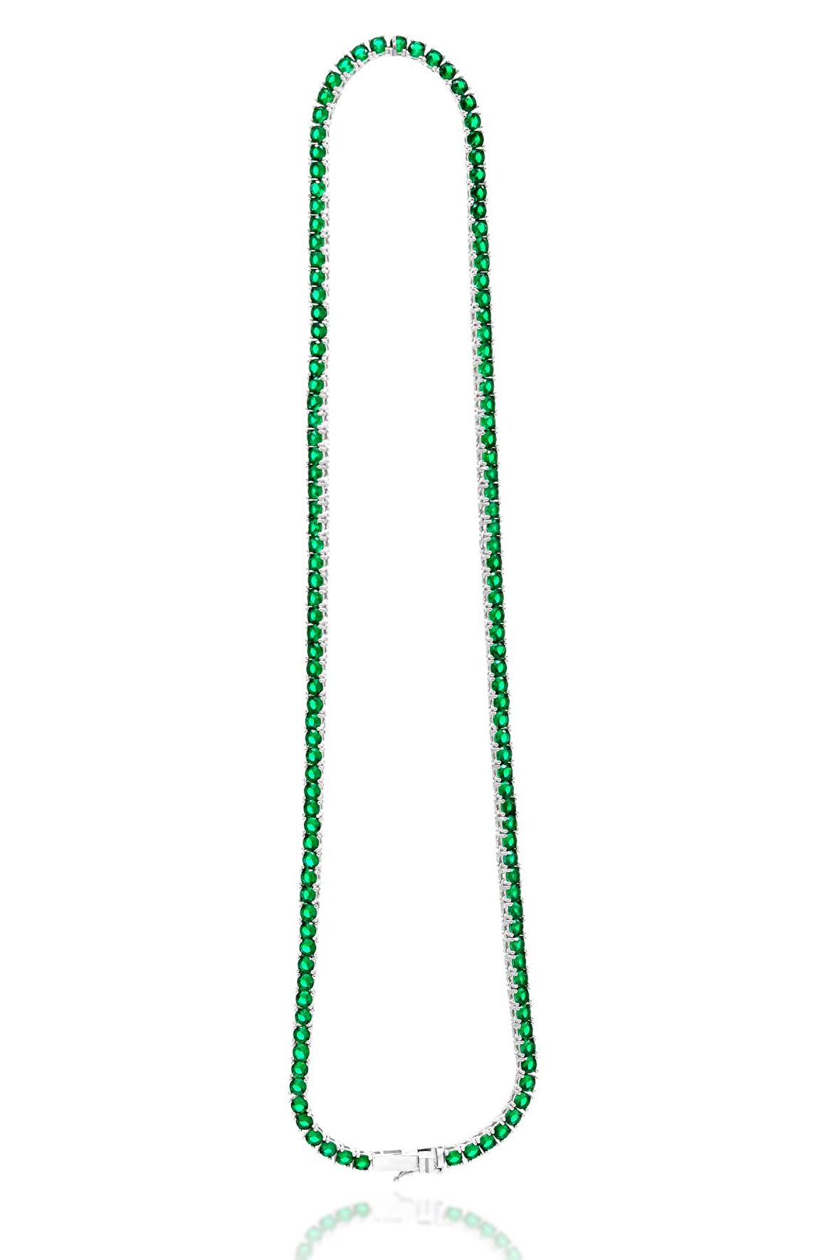 Su Yolu Model Zümrüt Taşlı Kadın Gümüş Kolye 201021257