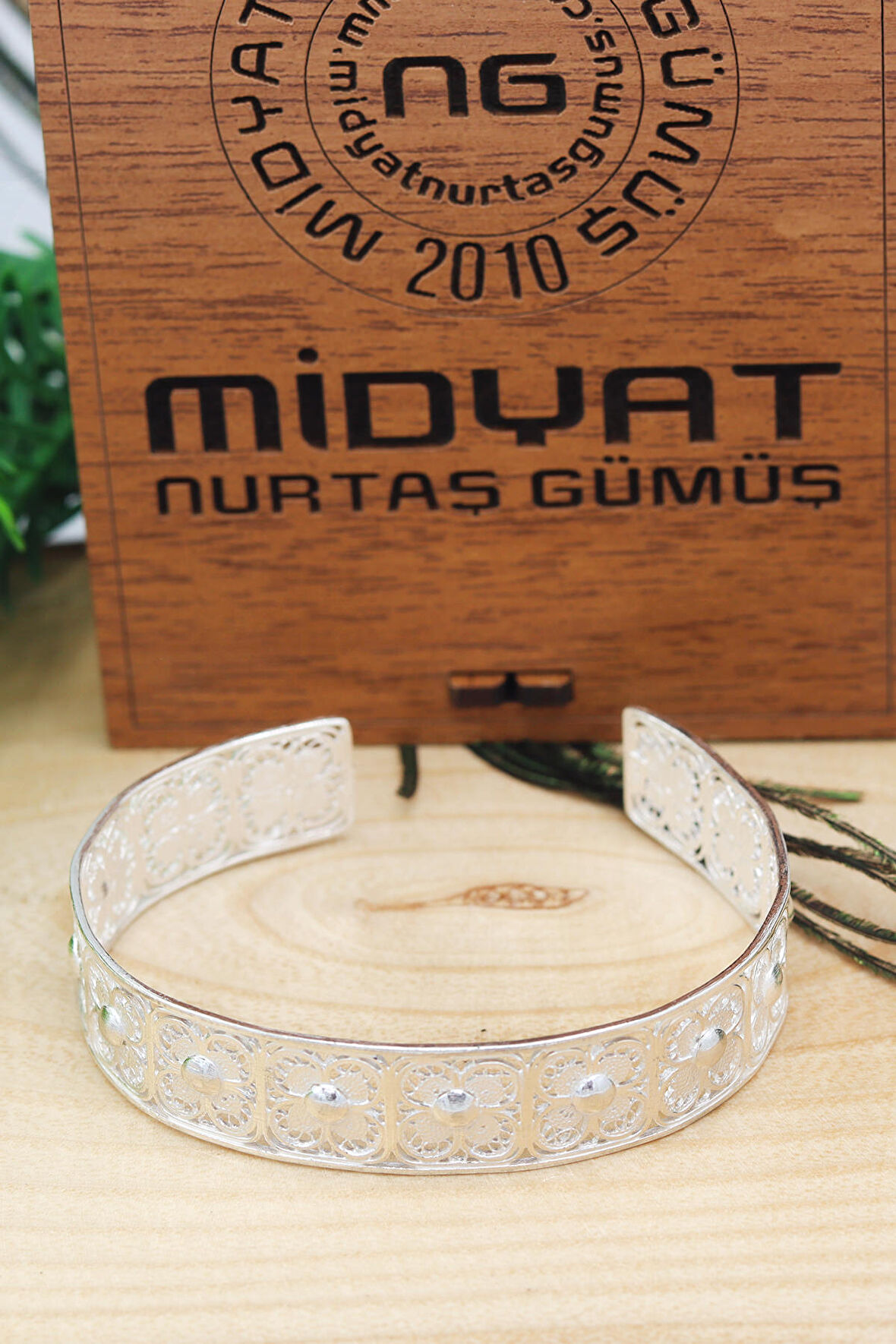 Midyat Yöresel Model 925 Ayar Gümüş Telkari Bilezik 201021649