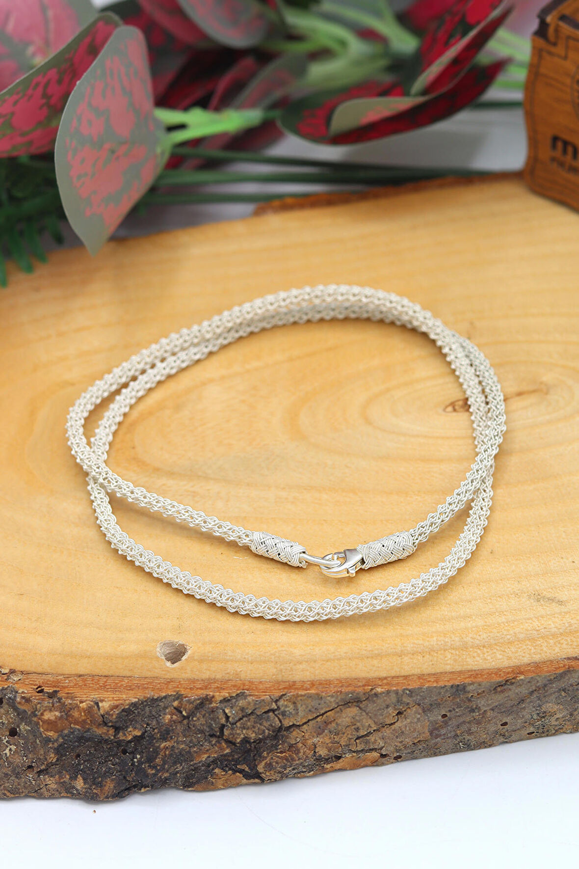 1000 Ayar Kazaziye Kadın Gümüş Zincir 201022731