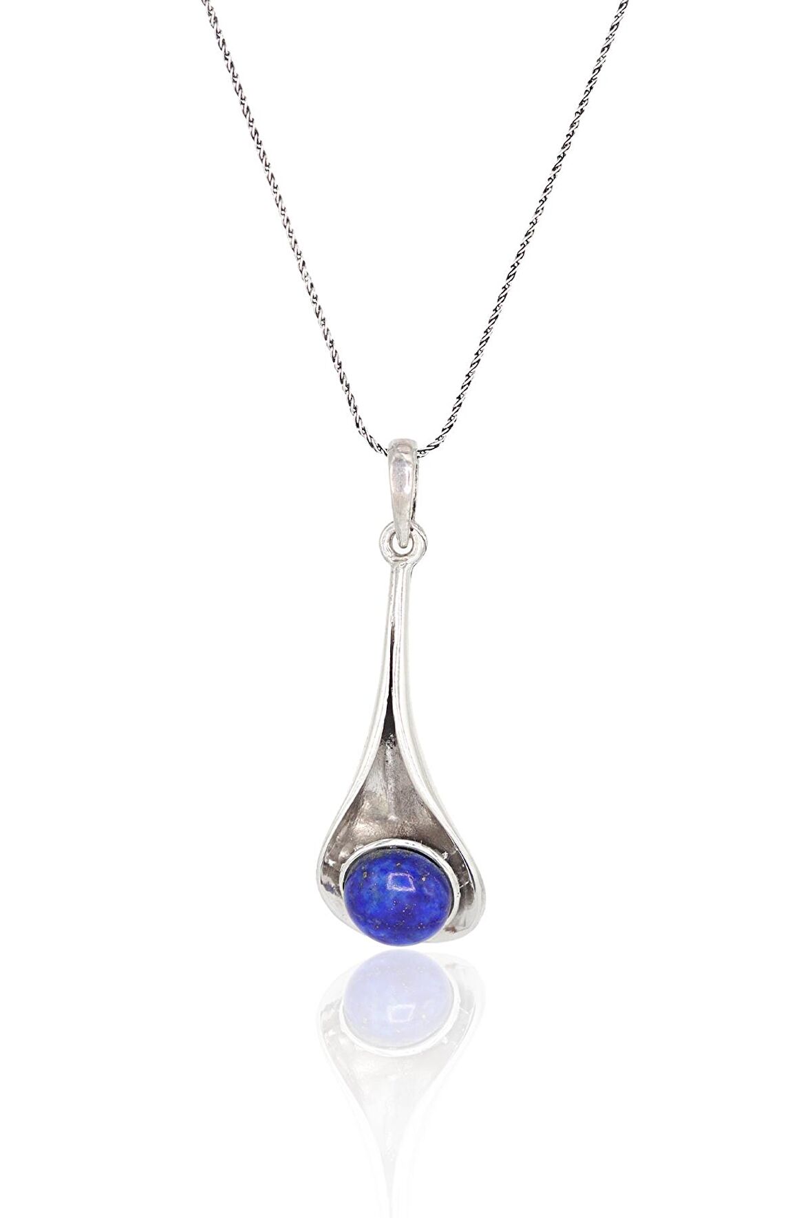 Lapis Lazuli Taşlı Kadın Gümüş Otantik Kolye 201022875