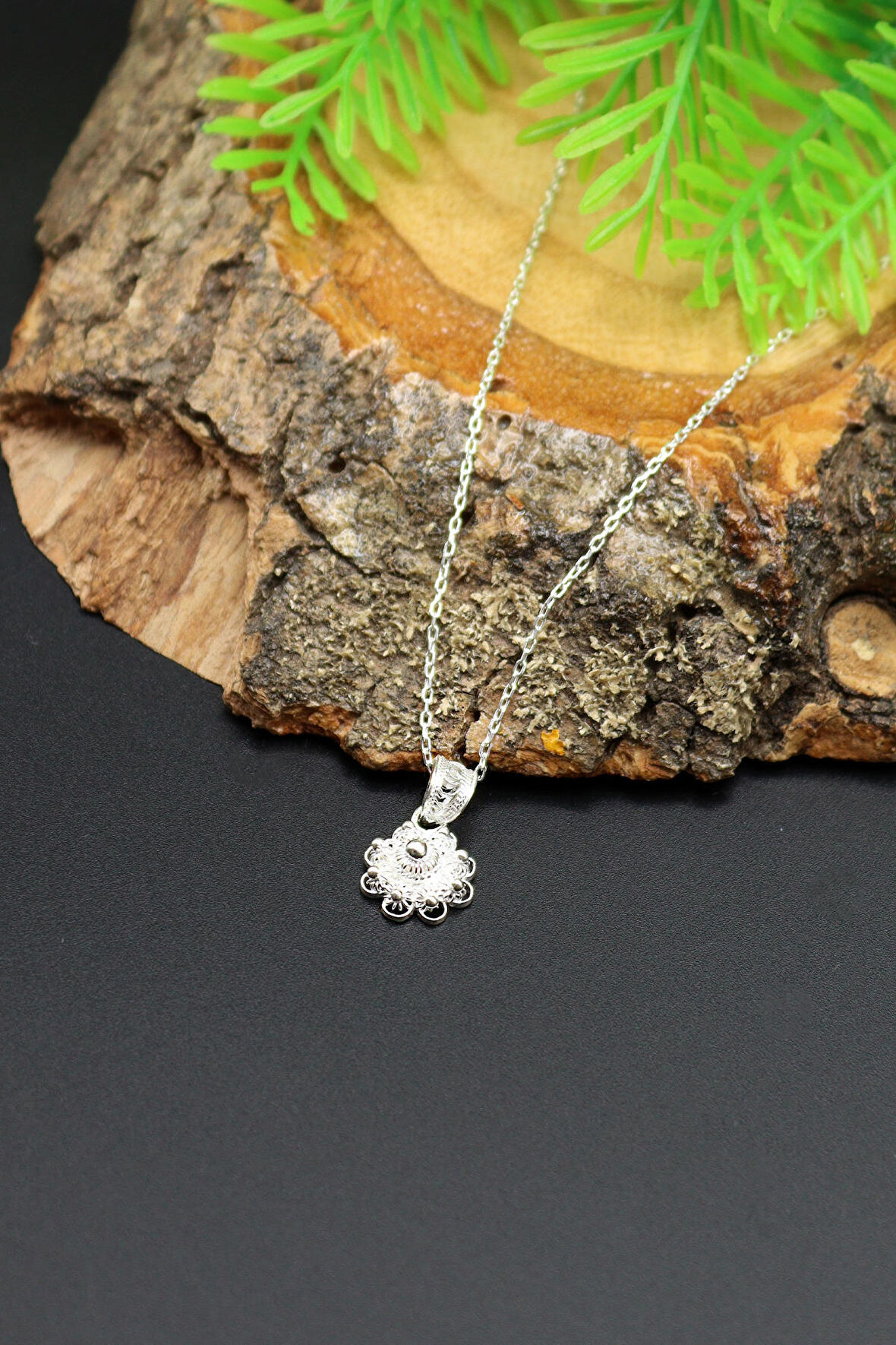 Bereket Model Telkari 925 Ayar Gümüş Kolye 201023018