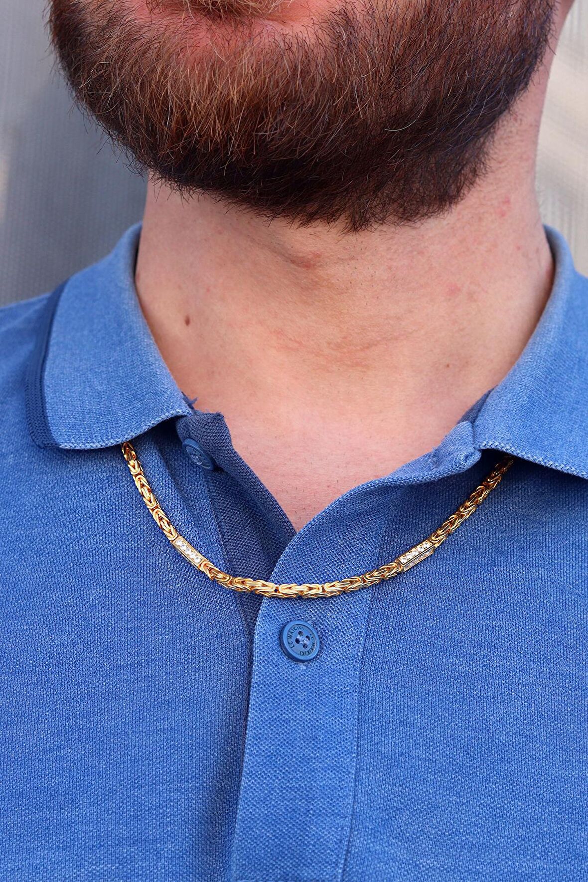 Zirkon Taşlı Altın Kaplama 925 Ayar Gümüş Zincir Kolye 201023125