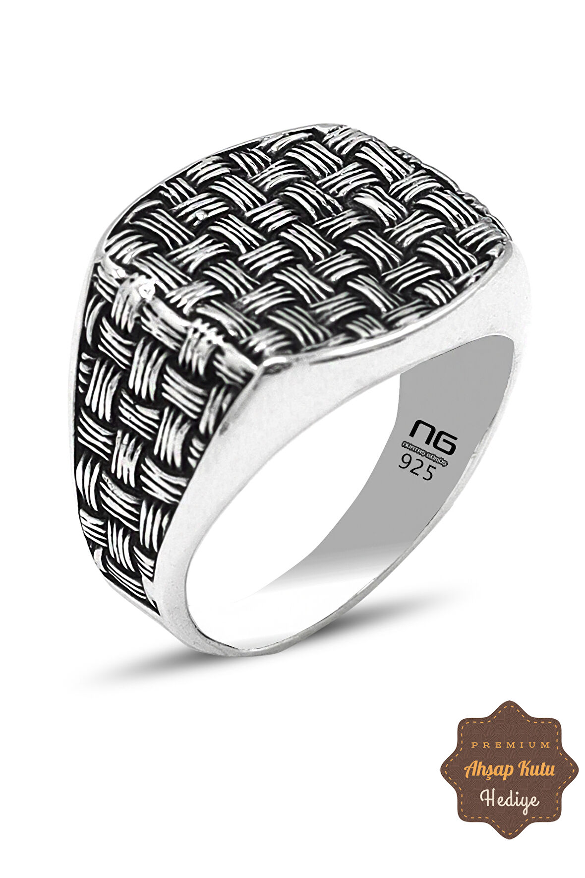 Hasır Model 925 Ayar Gümüş Erkek Yüzük 201023336