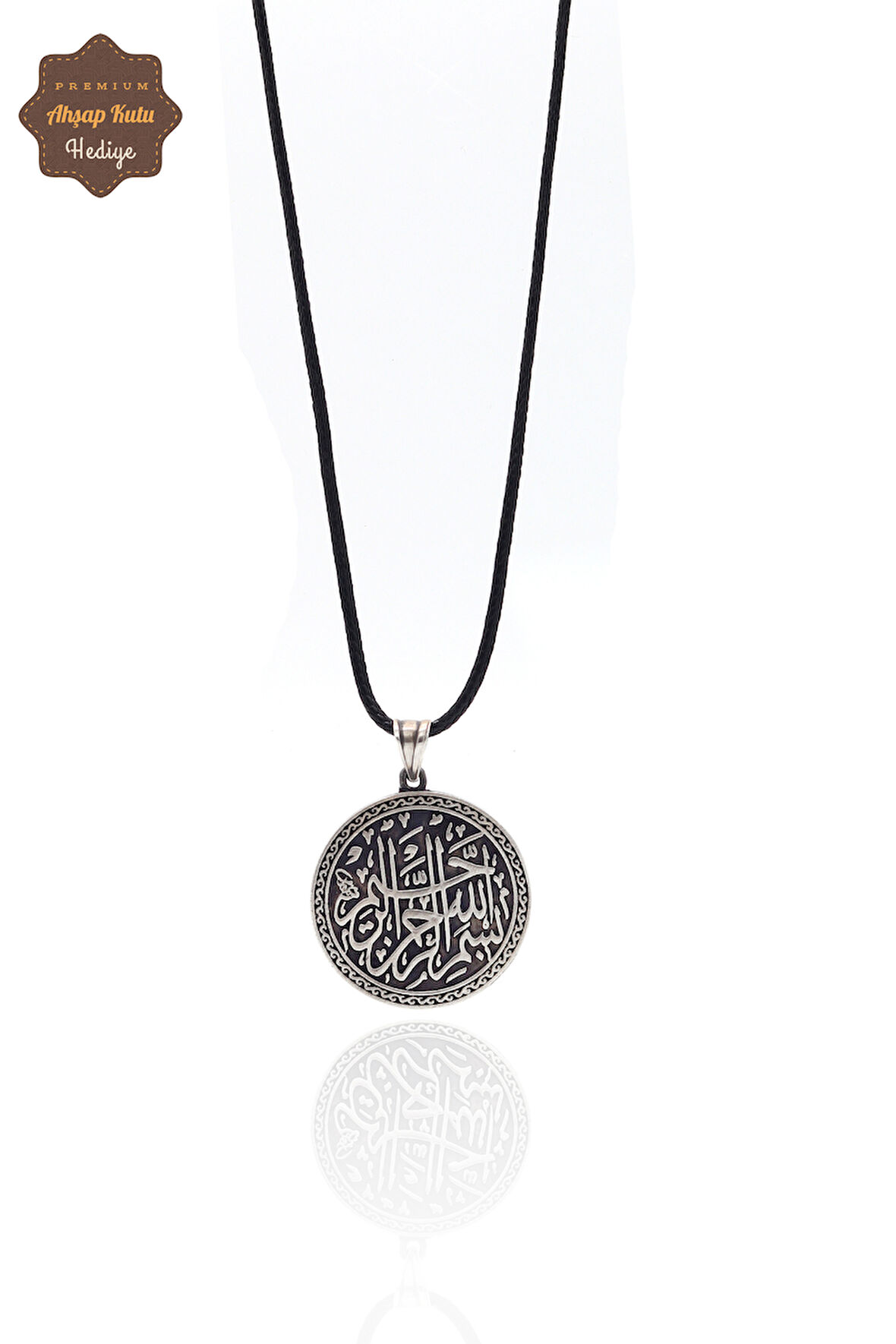 Besmele-i Şerif Yazılı 925 Ayar Gümüş Erkek Kolye 201023597