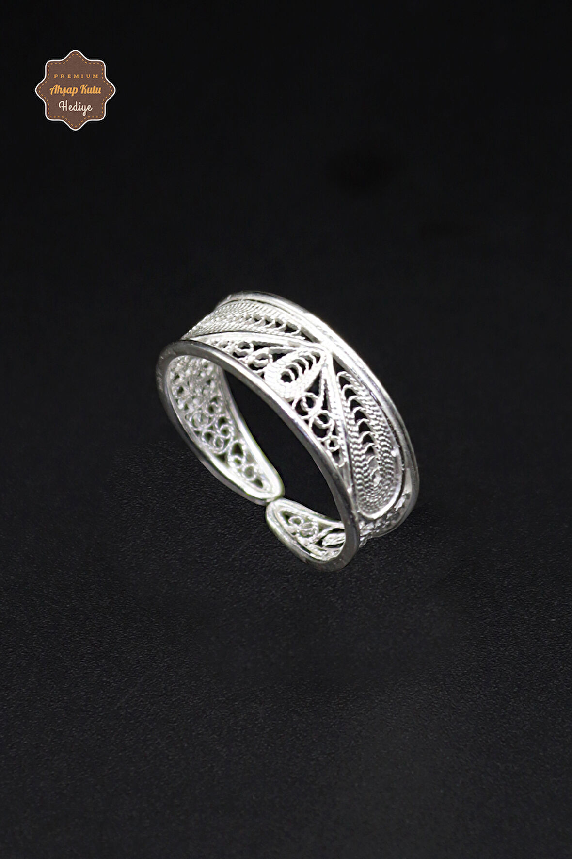 Çiçek Alyans Model El işçiliği 925 Ayar Gümüş Telkari Kadın Yüzük 201023969