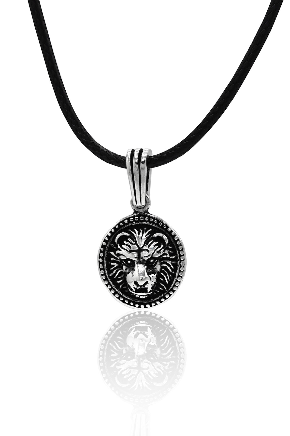 Aslan Büstü Model 925 Ayar Gümüş Erkek Kolye 201024251