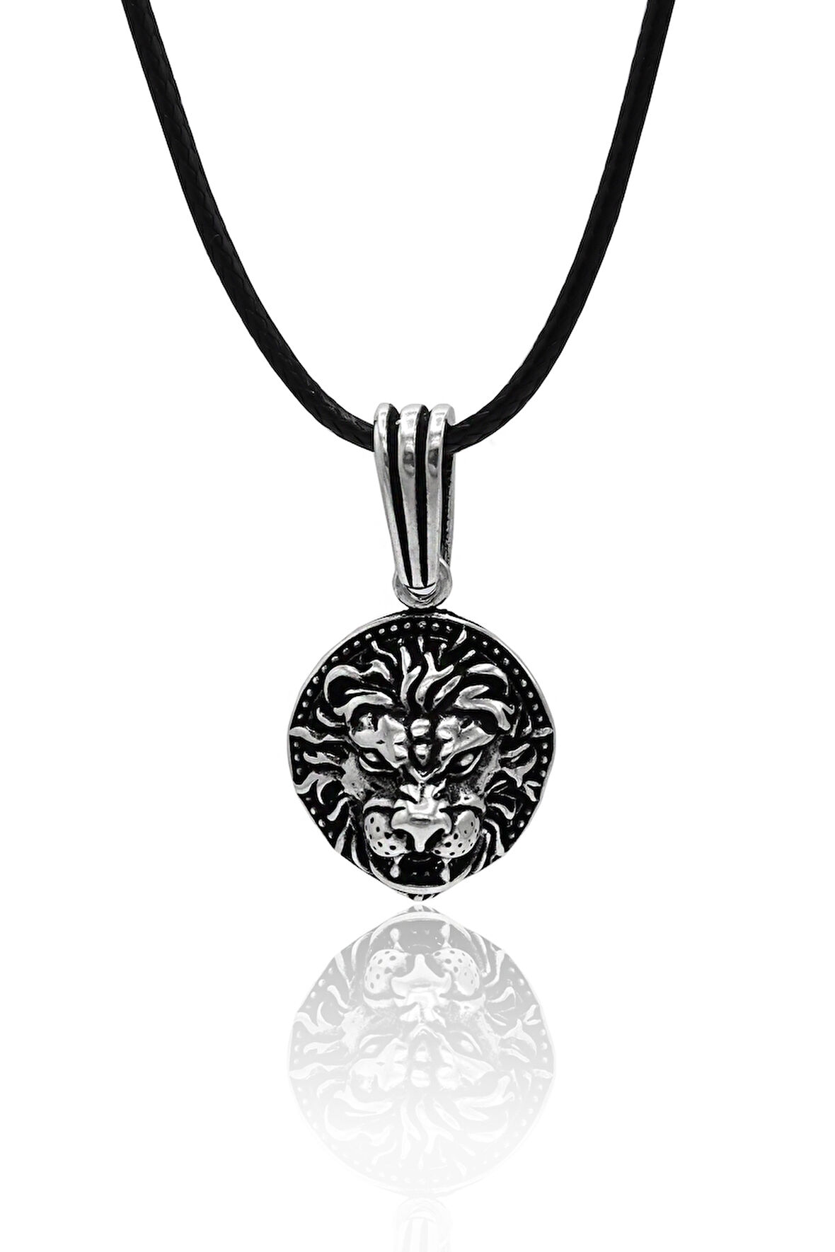 Aslan Kafası Model 925 Ayar Gümüş Erkek Kolye 201024345