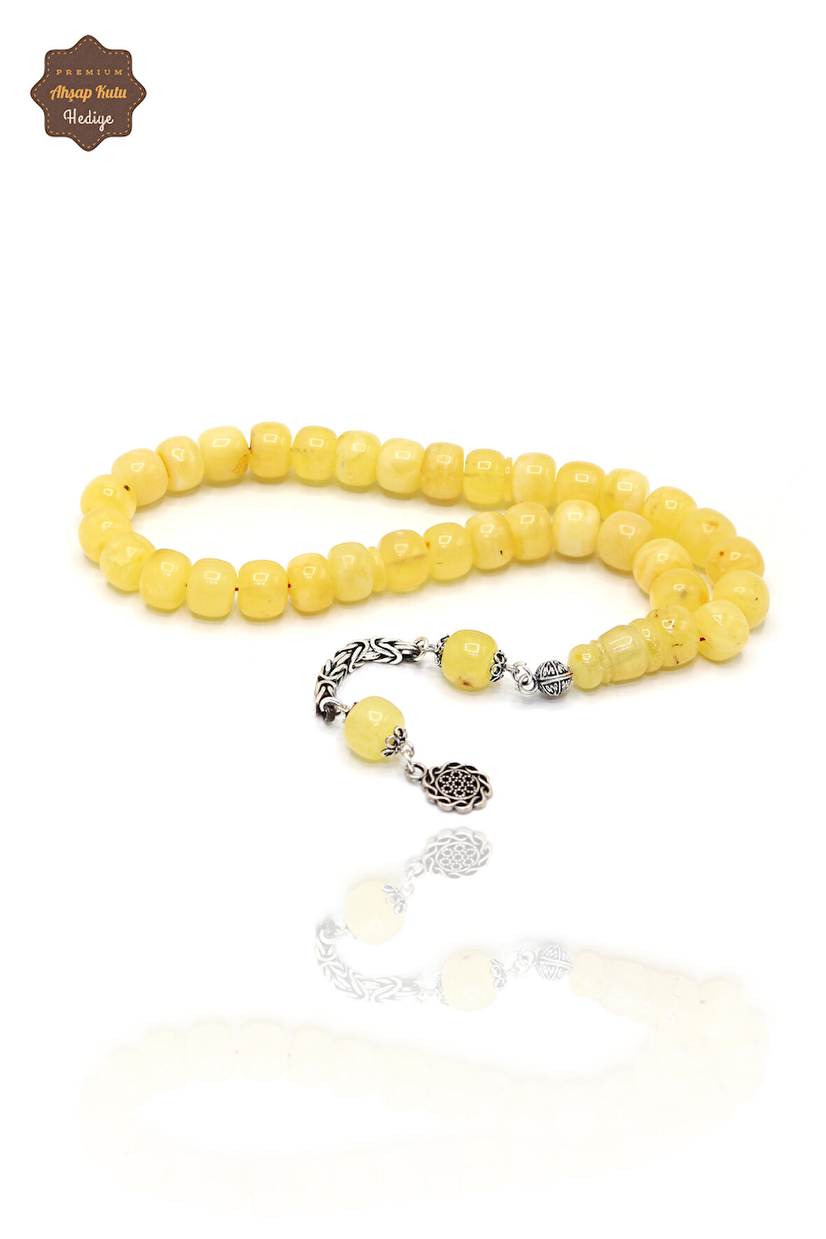 Rüzgar Püsküllü Tekerlek Kesim Orijinal Ukrayna Damla Kehribar Tesbih 201024354