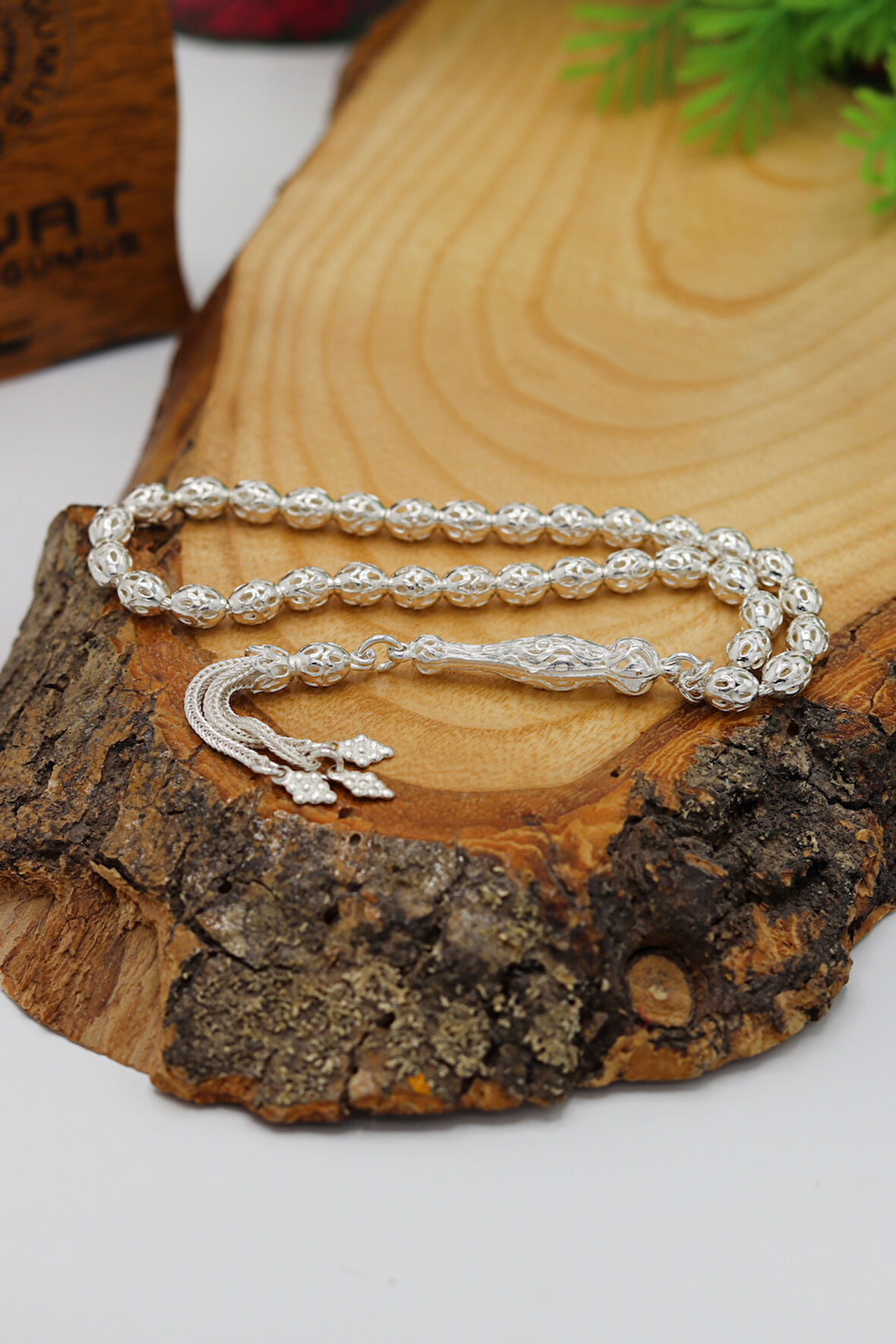 Arpa Kesim 925 Ayar Gümüş Midyat Telkari El İşçiliği Tesbih 201024377