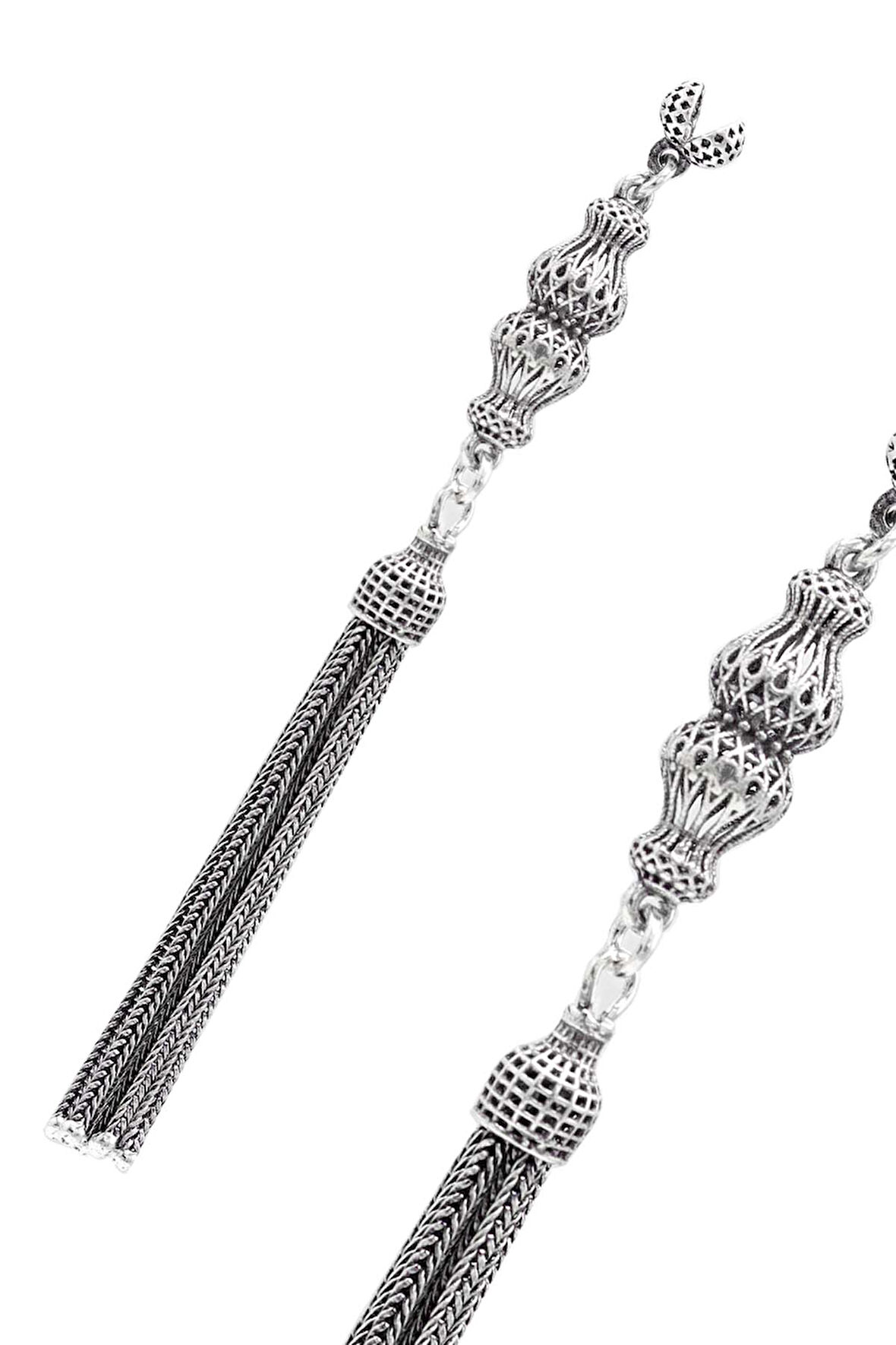 Kaküllü Sallantılı Model 925 Ayar Gümüş Tesbih Püsükülü 201024403