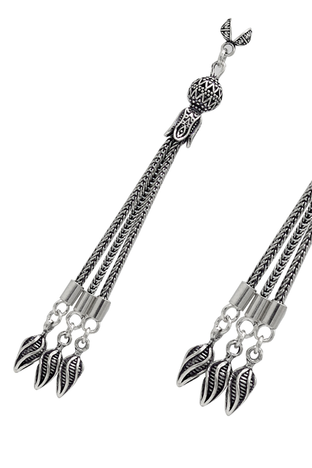 Sallantılı 3'lü İvme Model 925 Ayar Gümüş Tesbih Püsükülü 201024406