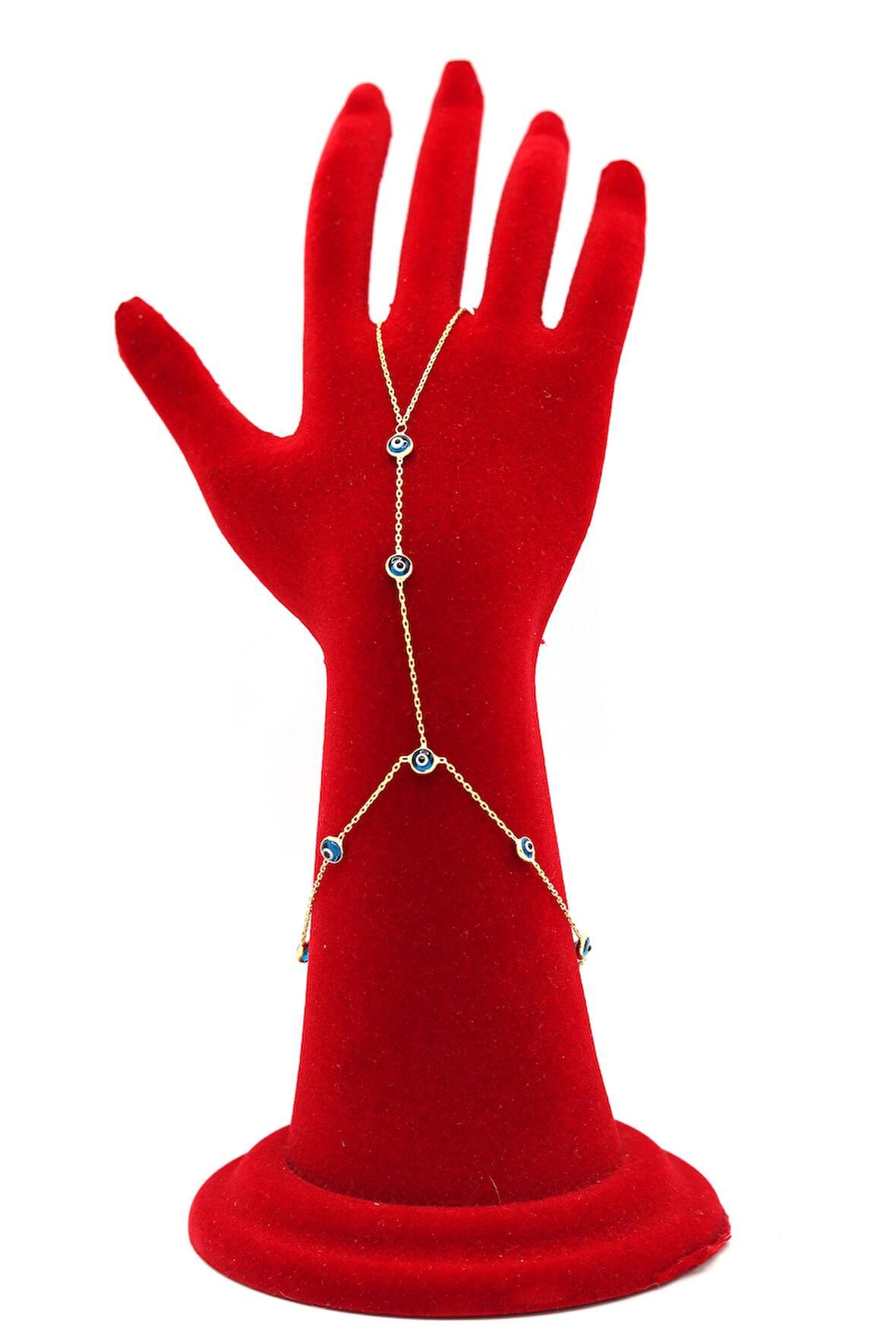 Nazar Boncuklu Zincir Model Altın Kaplama Hayalet Şahmaran Gümüş Bileklik 201024424