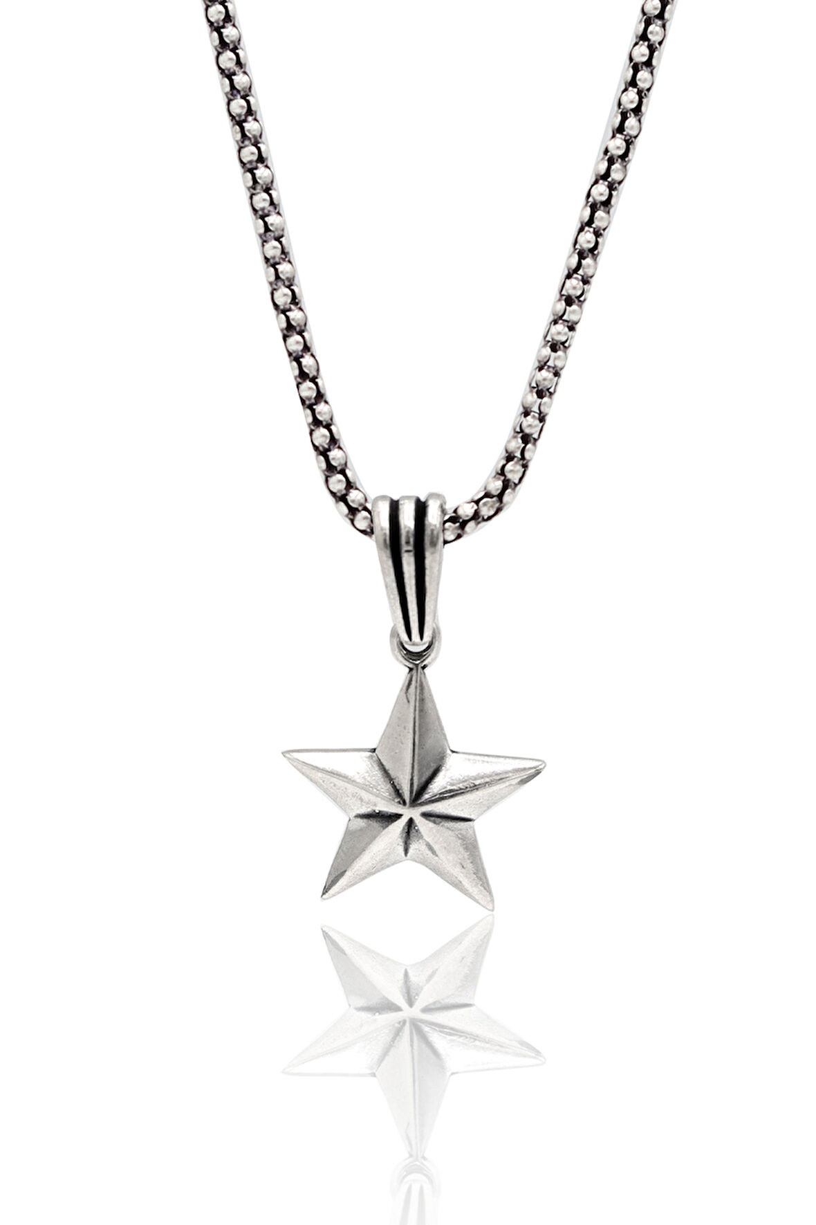 Yıldız Model 925 Ayar Gümüş Erkek Zincir Kolye 201024453