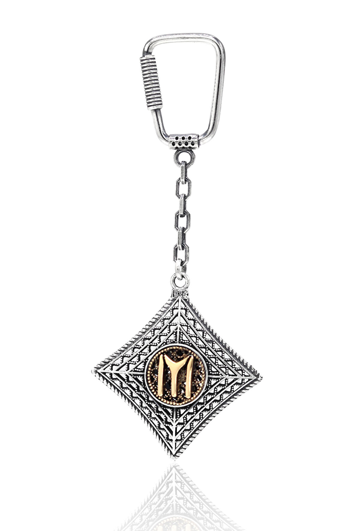 Kayı Boyu Model Oksitli Telkari 925 Ayar Gümüş Anahtarlık 201024462