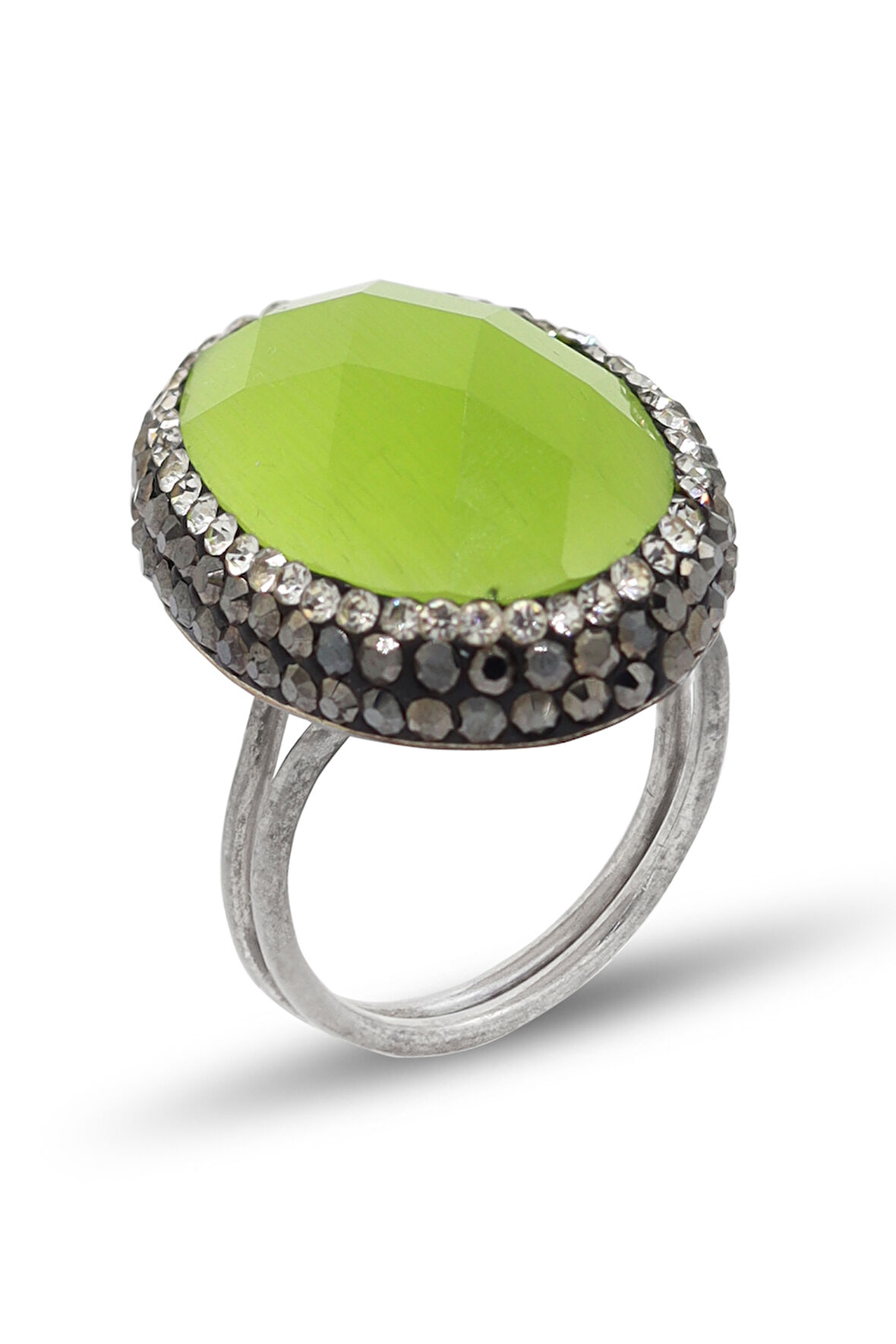 Monalisa ve Swaroski Taşlı 925 Ayar Gümüş Kadın Yüzük 201024472