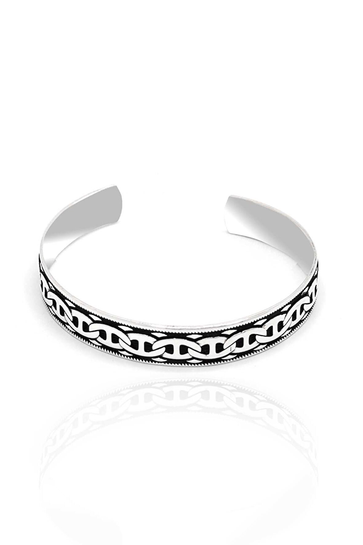 Zincir işleme El işçiliği 925 Ayar Gümüş  Kadın Bilezik 201024511